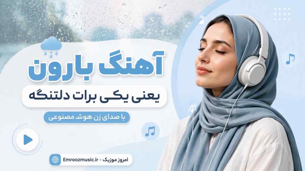 آهنگ بارون یعنی یکی برات دلتنگه با صدای زن هوش مصنوعی