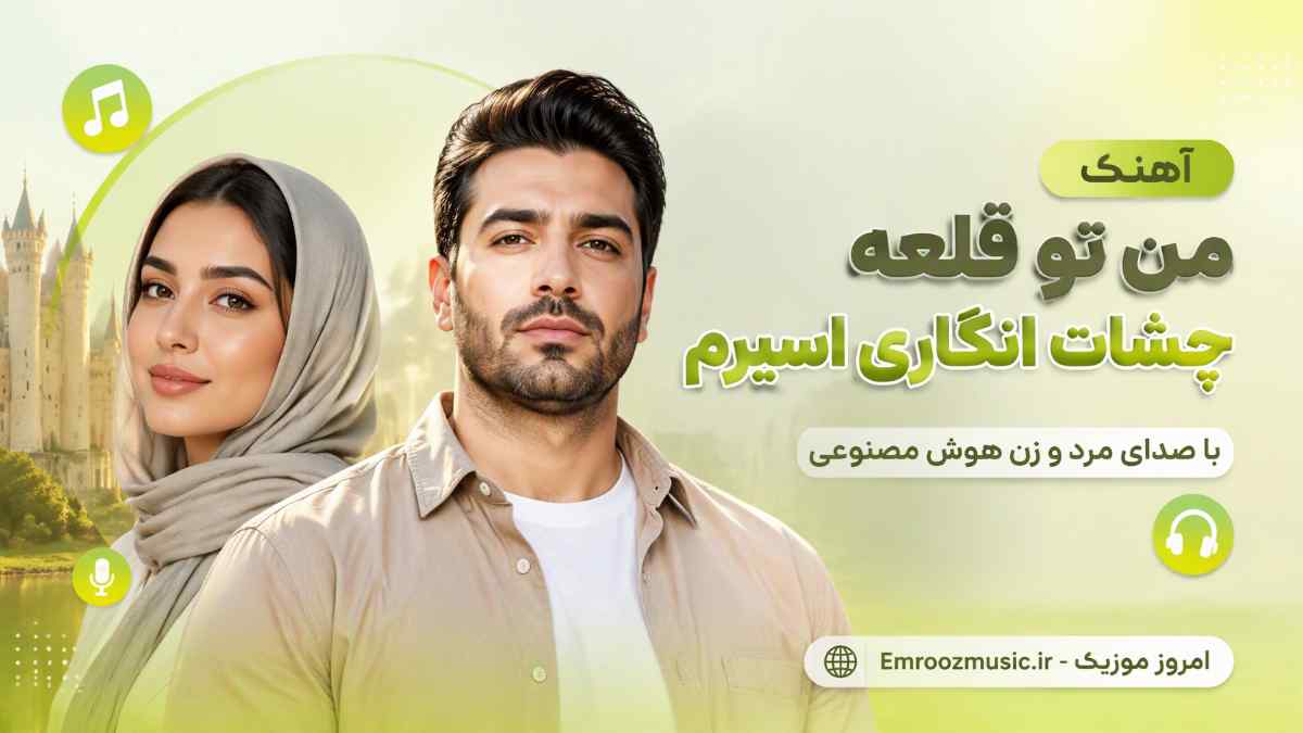 آهنگ من تو قلعه چشات انگاری اسیرم با صدای مرد و زن هوش مصنوعی
