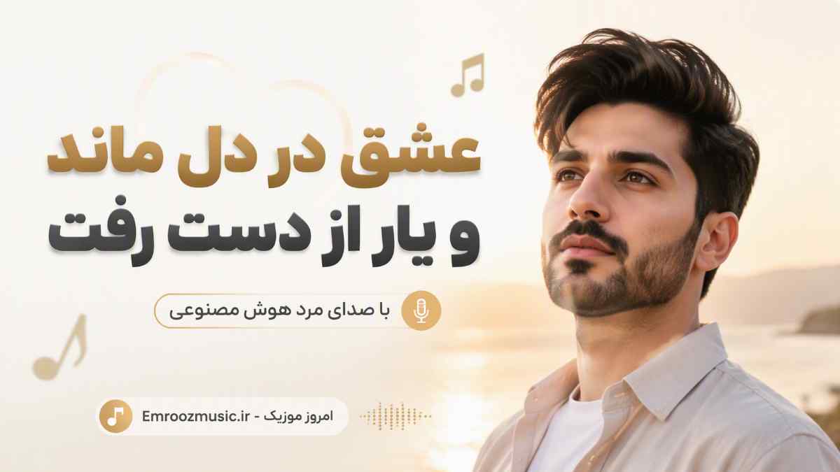 آهنگ عشق در دل ماند و یار از دست رفت با صدای مرد هوش مصنوعی