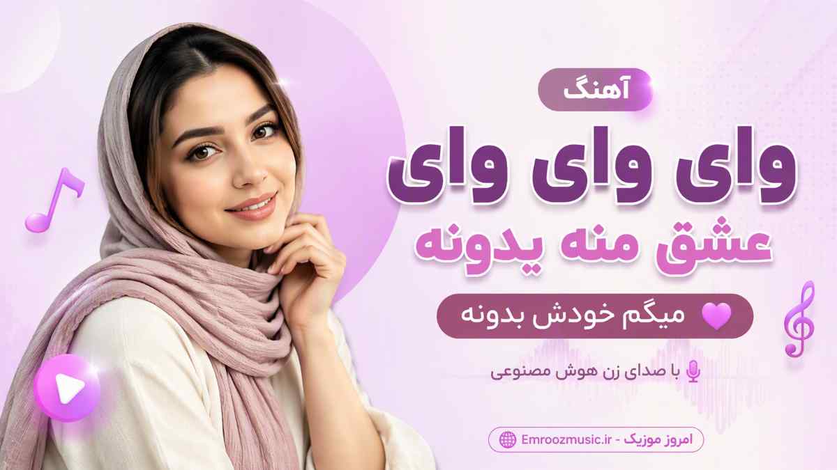 آهنگ وای وای وای عشق منه یدونه میگم خودش بدونه با صدای زن هوش مصنوعی