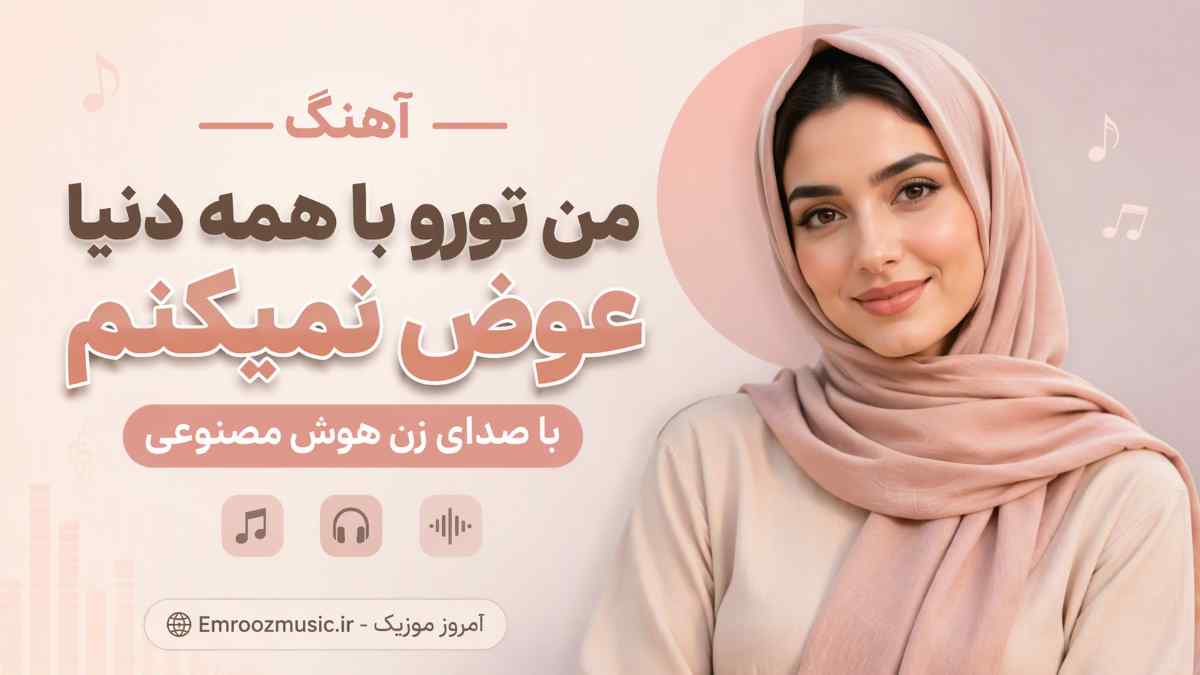آهنگ من تورو با همه دنیا عوض نمیکنم با صدای زن هوش مصنوعی