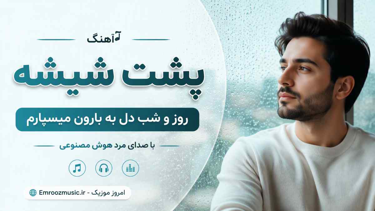 آهنگ پشت شیشه روز و شب دل به بارون میسپارم با صدای مرد هوش مصنوعی
