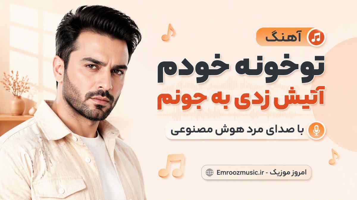 آهنگ تو خونه خودم آتیش زدی به جونم با صدای مرد هوش مصنوعی