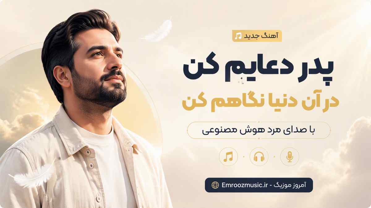 آهنگ پدر دعایم کن در آن دنیا نگاهم کن با صدای مرد هوش مصنوعی